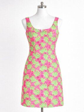 Vintage Key West Elephant Print Shift Dress